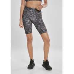 Urban Classics Korte cycle broek -XL- High Waist Camo Tech Zwart/Grijs