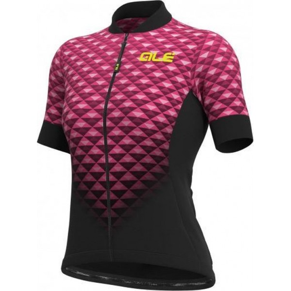 ALE Lady Short Sleeve Jersey Hexa Pink Black S