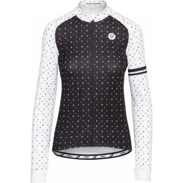 AGU Velo Love Fietsshirt Lange Mouwen Essential Dames Fietsshirt - Maat L - Wit