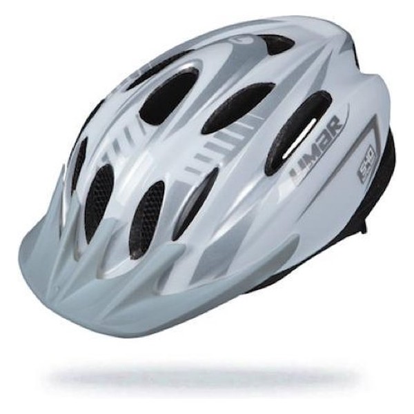 Fietshelm met visor wit zilver- Limar Superlight 540 White Silver - Maat L (57-61cm) - 270 g