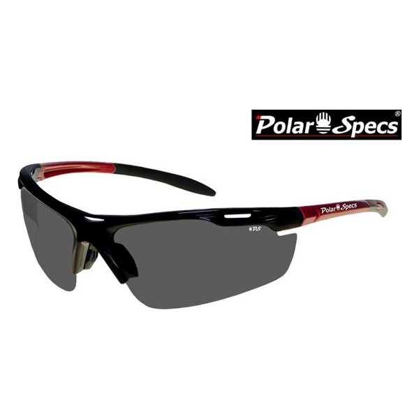 Polar Specs® Polariserende Zonnebril Velocity Sport PS9041 – Metallic Red – Polarized Black – Medium – Unisex