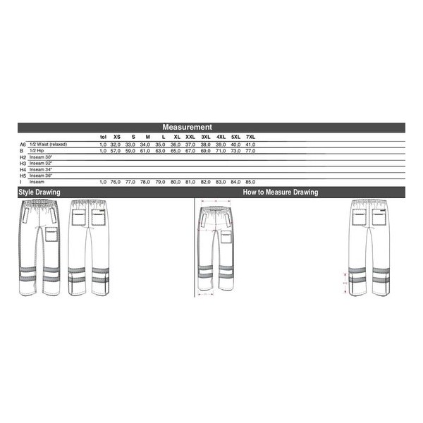 Tricorp  Regenbroek RWS 503001 Fluor Oranje - Maat S