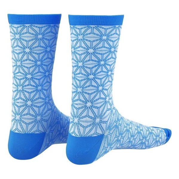 Supacaz Socks SUPASOX STRAIGHT UP SL White/Neon Blue Size 43-47