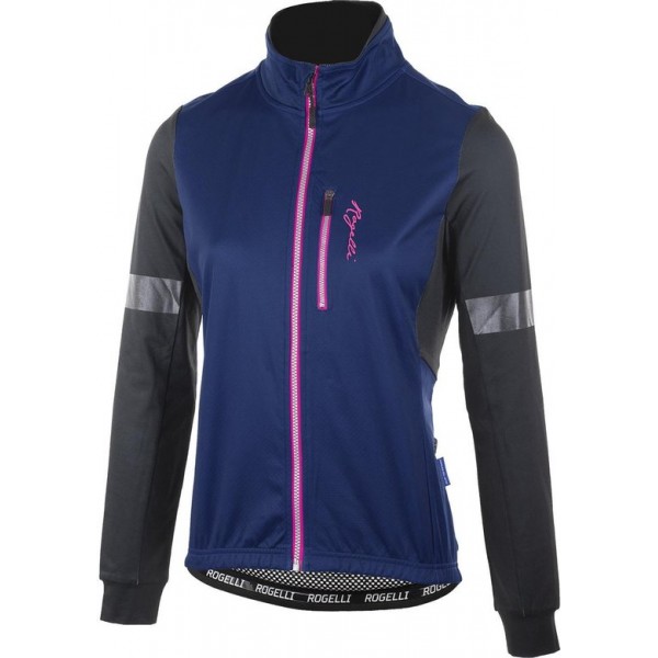 Rogelli Dames winter jack Transition 010.316 2XL - Zwart/blauw/roze