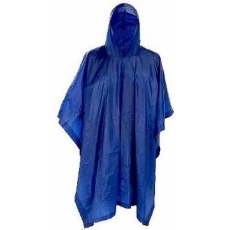 Navy herbruikbare regenponcho voor volwassenen