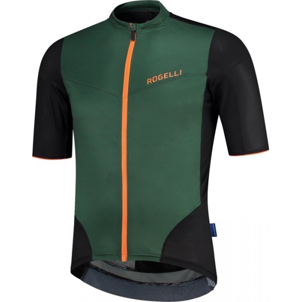 Rogelli Charge Wielershirt - Korte Mouw - Groen/Oranje - Maat S