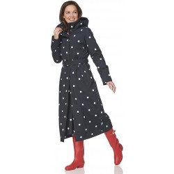 Beth long raincoat black/white -M