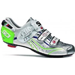 Sidi Genius 6.6 Fietsschoenen Carbon Wit/Groen - Maat 41.5