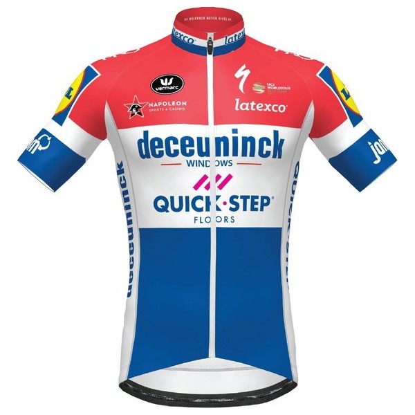 DECEUNINCK QUICK-STEP 2020 NEDERLANDS KAMPIOEN KORTE MOUWEN AERO SP.L Maat M