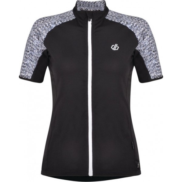 Dare 2b-Expound Jersey-Fietsshirt-Vrouwen-MAAT XS-Zwart