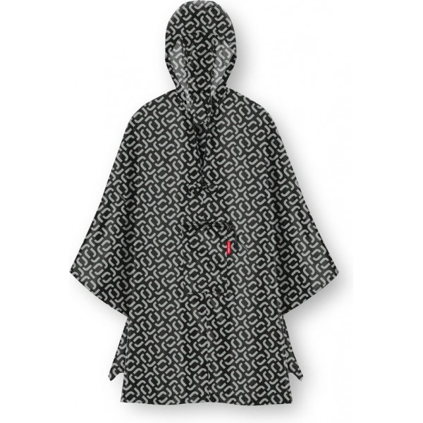 Reisenthel Mini Maxi Poncho Regenponcho - Opvouwbaar -  Signature Black Zwart