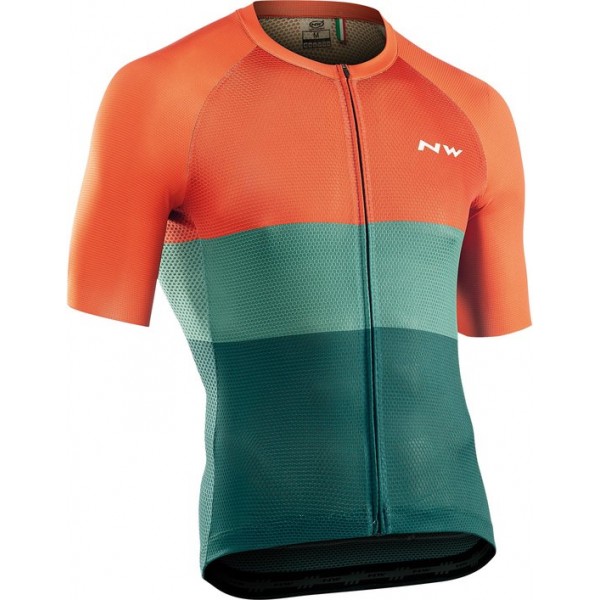 Northwave Blade Air Jersey SS Green Siena Orange L