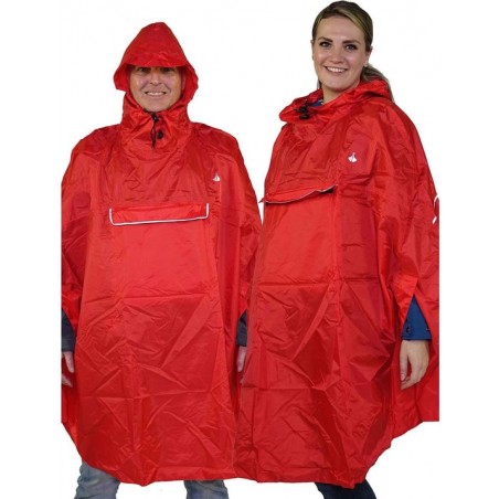 BJØRNSON Regenponcho Unisex Waterdicht Rood - One Size - Haps