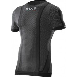 SIXS Carbon Round Neck Ondershirt Korte Mouwen Zwart Carbon Unisex L