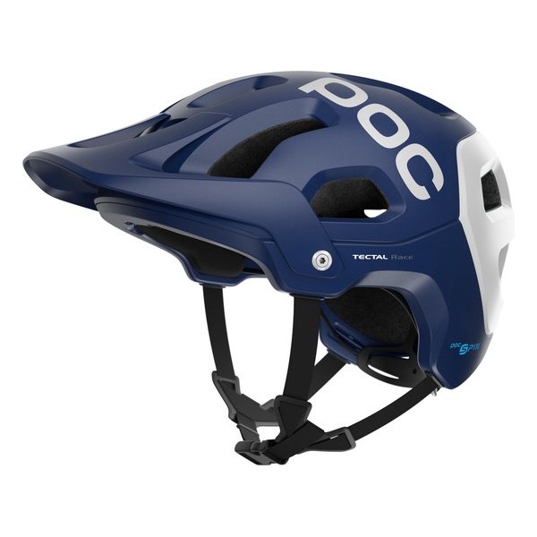 POC Tectal Race SPIN Fietshelm - Maat MLG - Lead Blue/Hydrogen White Matt