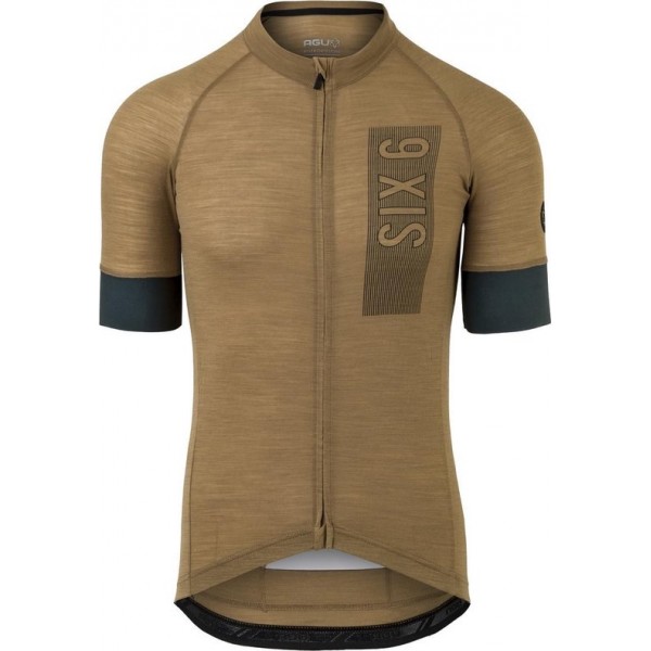 AGU Solid Merino Fietsshirt II Six6 Heren - Bruin - L