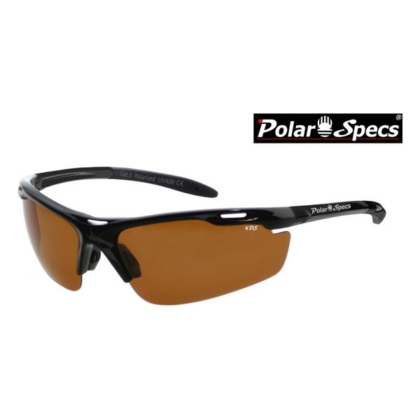 Polar Specs® Polariserende Zonnebril Velocity Sport PS9041 – Black Frame – Polarized Brown – Medium – Unisex