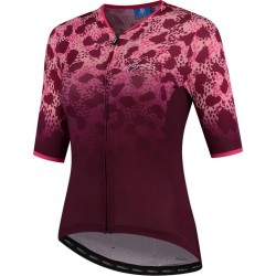 Rogelli Ds Wielershirt Dames - Animal Bordeaux/Roze - Maat L