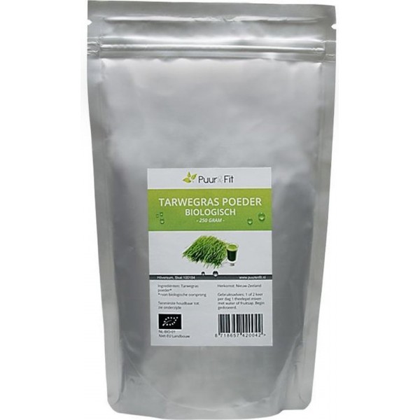 Tarwegras poeder, biologisch & raw (250g - Puur&Fit)