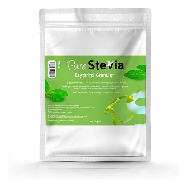 Stevia suiker 500g - PureStevia - 4 x zoeter dan normale suiker - niet bitter en heerlijk van smaak!