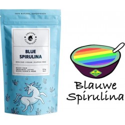 Blauwe spirulina poeder (blue spirulina) - Unicorn superfoods - 50g