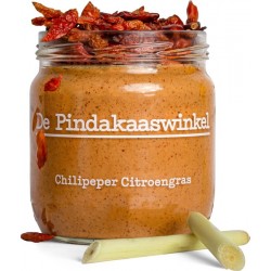 Pindakaas Chilipeper Citroengras van De Pindakaaswinkel 2 potten