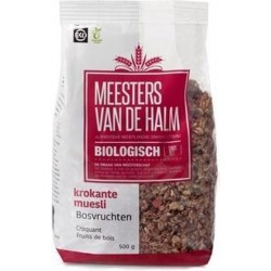 Krokante muesli bosvruchten Meesters Van De Halm - Zak 500 gram - Biologisch