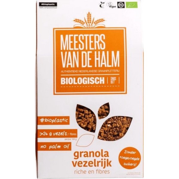 Vezelrijke Granola Meesters Van De Halm - Zak 350 gram - Biologisch