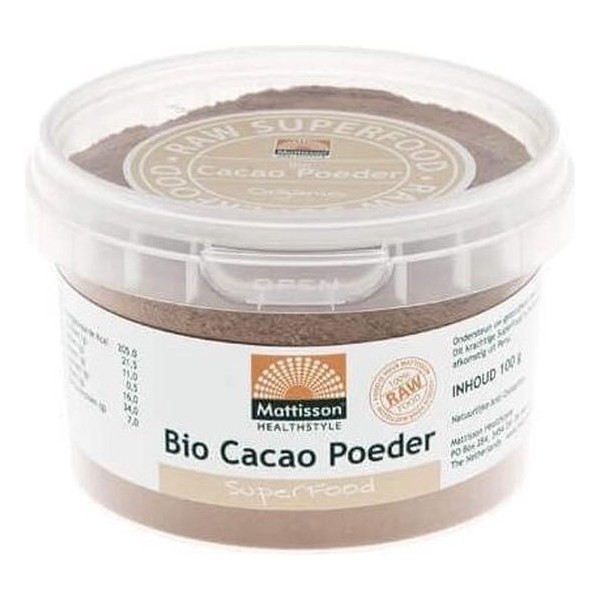 Cacao poeder (100 gram) Mattisson - Biologisch