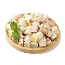 Nougat blokjes gemengd - Zak 500 gram