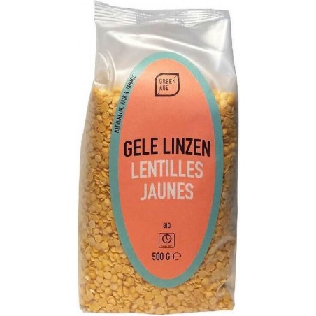 Gele linzen GreenAge - Zak 500 gram - Biologisch