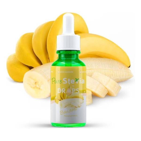 Stevia Drops Banaan 50ml Suikervervanger - PureStevia - Stevia zoetstof - Flavor drops - Bewuste voeding - Lekker Verfrissend !