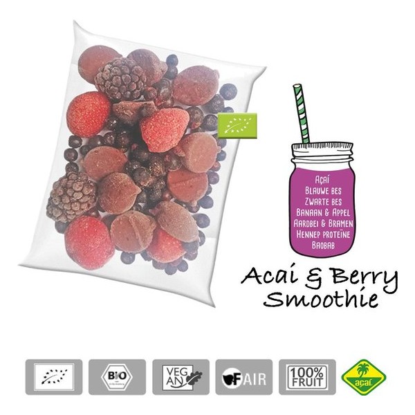 Acai & Berry BIO - Bevroren smoothie pack - Acai fine fruits club - 4,8 kg (40 x 120g)