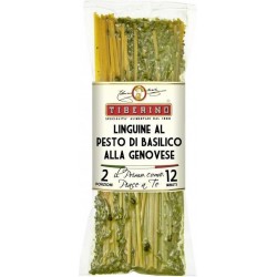 Echte Italiaanse LINGUINE met basilicum pesto (genovese)