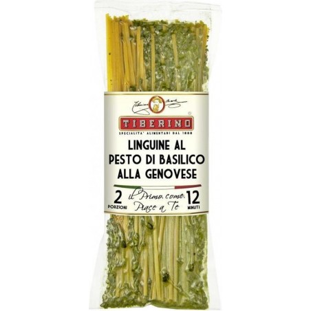 Echte Italiaanse LINGUINE met basilicum pesto (genovese)