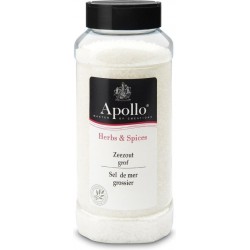 APOLLO zeetzout grof  950 gr pot voor uw zoutmolen en koken