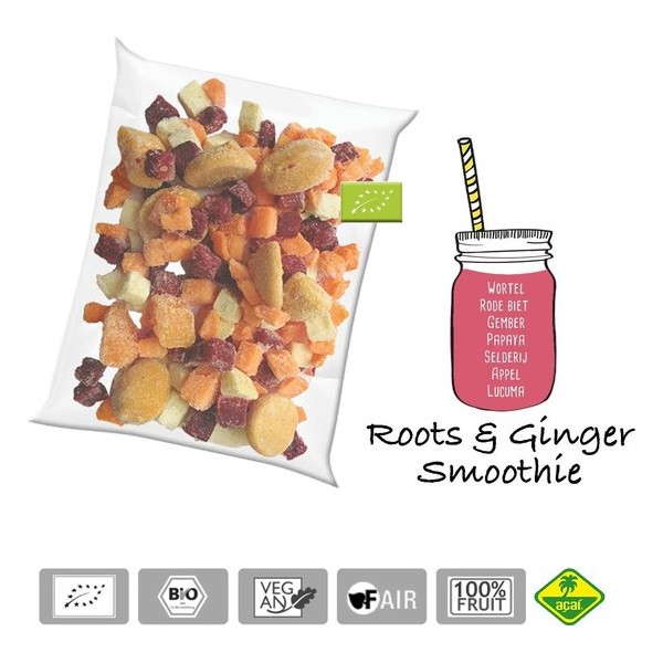 Rode biet gember BIO - Bevroren smoothie pack - Acai fine fruits club - 4,8 kg (40 x 120g)